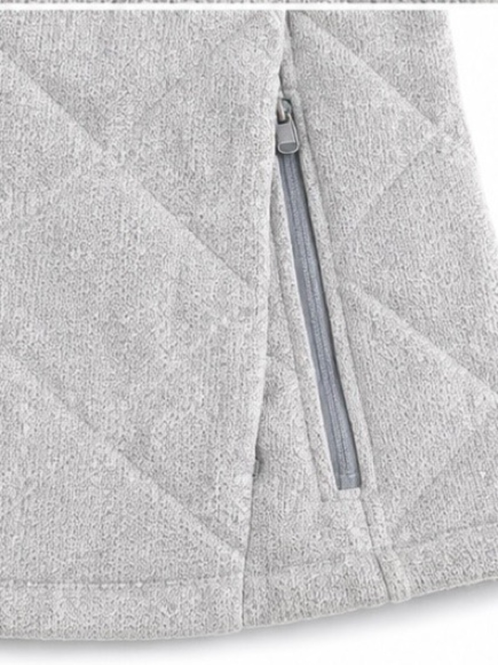 The North Face Women’s XL Gray Quilted Full Zip Fleece Jacket - Picture 5 of 7
